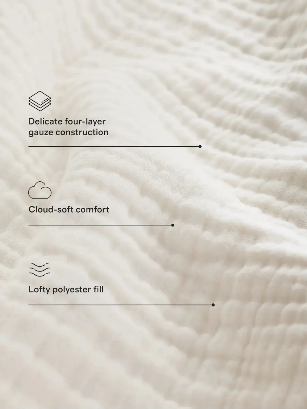 Organic Airy Gauze Dream Quilt Full/Queen in Mist